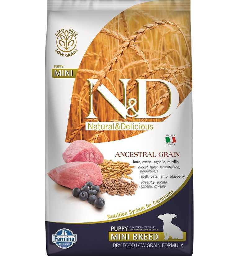 N&amp;D Düşük Tahıllı Kuzulu Küçük Irk Yavru Köpek Maması 2.5 kg Yavru
