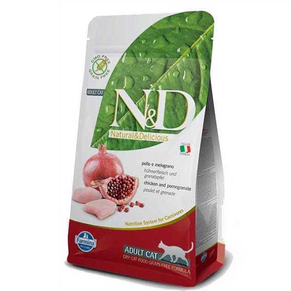N&D Farmina Tahılsız Tavuk ve Narlı Kedi Maması 5 Kg Özel Kedi Maması N & D