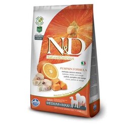 N&D Balkabaklı Morina Balıklı Medium Maxi Tahılsız Köpek Maması 12 Kg