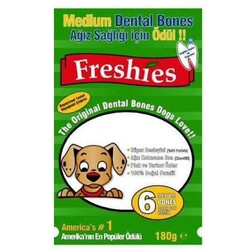Freshy Freshy Ağız kokusu Önleyici Kemikler 7 Adet Orta Boy