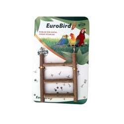 EuroBird Doğal Ahşap Kuş Oyuncağı Merdiven 3 Basamak
