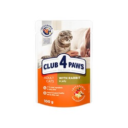 Club4Paws Tavşanlı Premium Pouch Kedi Konservesi 100 Gr