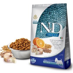 N&D Ocean Düşük Tahıllı Balık Portakallı Mini Yetişkin Köpek Maması 2.5 Kg