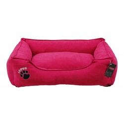 Lepus Soft Fermuarlı Köpek Yatağı Fuşya Medium