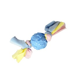 EuroDog Puppy Toys Mavi Kemik Desenli Top Diş Kaşıma Oyuncağı