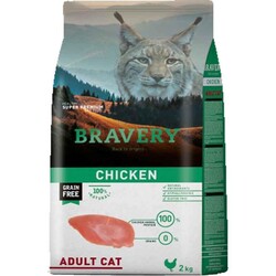 Bravery Tahılsız Kedi Maması Tavuklu 2 Kg