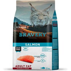 Bravery Tahılsız Somonlu Kısır Kedi Maması 2 Kg