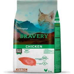 Bravery Tahılsız Yavru Kedi Maması Tavuklu 2 Kg