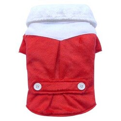 Doggy Dolly Santa Yakalı Kırmızı Beyaz Yılbaşı Elbisesi Small