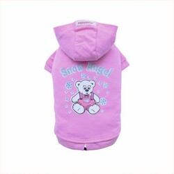 Doggy Dolly Snow Angel Kapşonlu Köpek Sweatshirt Pembe Large