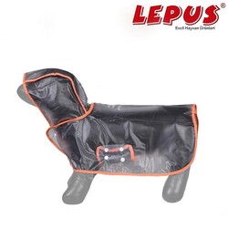 Lepus Köpek Turuncu Şeritli Şeffaf Yağmurluk Medium
