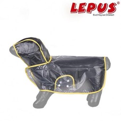 Lepus Köpek Sarı Şeritli Şeffaf Yağmurluk XSmall