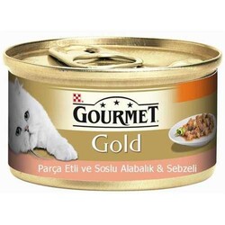 Proplan Gourmet Gold Parça Etli Alabalık ve Sebzeli Kedi Konservesi 85Gr