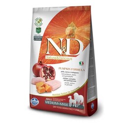 N&D Balkabaklı Tavuklu Medium Maxi Tahılsız Köpek Maması 2.5 Kg