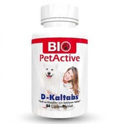 Bio PetActive D Kaltabs Kedi ve Köpekler İçin Kalsiyum 84 Tablet