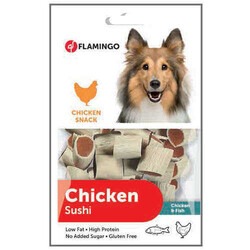 Flamingo Chicken Sushi Tavuk ve Balık Etli Glutensiz Köpek Ödülü 85 Gr