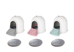M-Pest Kedi Tuvalet İglo 2 İn 1 Beyaz Pembe 45.7*597*43.2 Cm