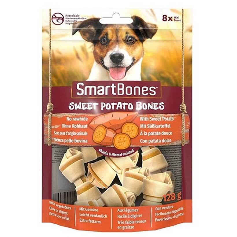 8 in1 Smart Bones Tatlı Patatesli Mini Kemik Köpek Ödülü 128 gr