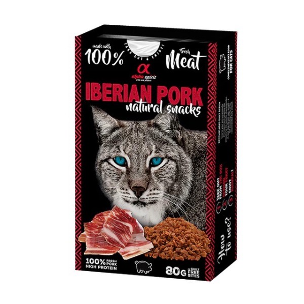 Alpha Spirit Natural Atıştırmalık Domuz Etli Kedi Ödülü 80 Gr