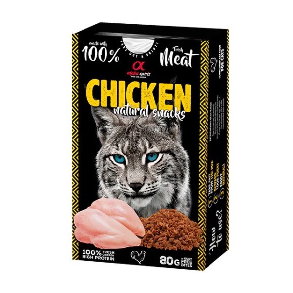 Alpha Spirit Natural Atıştırmalık Tavuk Etli Kedi Ödülü 80 Gr