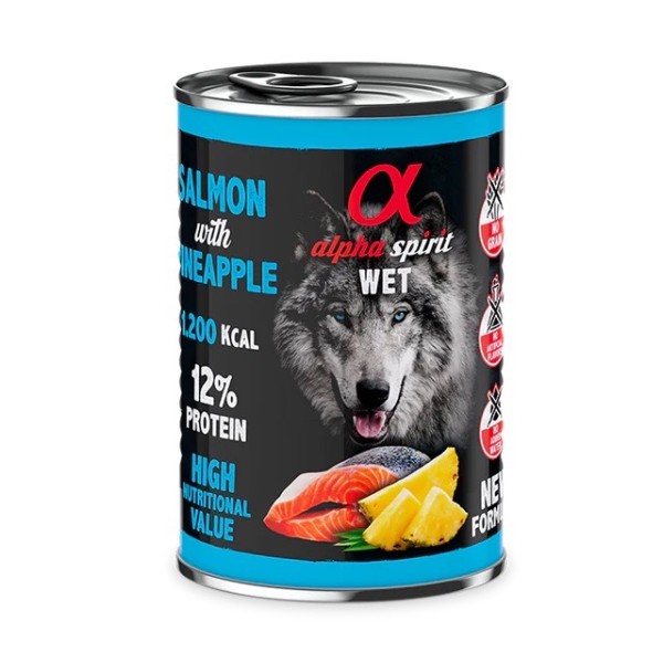 Alpha Spirit Wet Foot Ananas Somonlu Yetişkin Köpek Konservesi 400 Gr