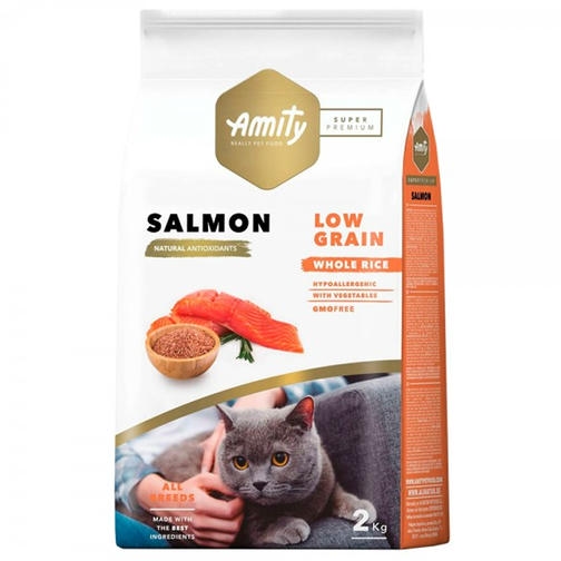 Amity Süper Premium Düşük Tahıllı Somon Balıklı Kedi Maması 2 Kg