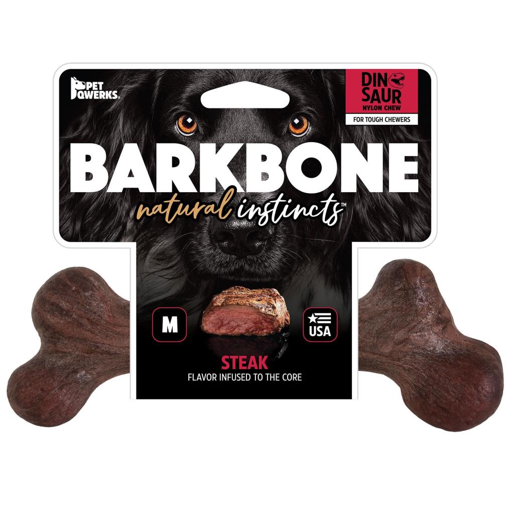 BarkBone Dinosaur Biftek Aromalı Köpek Çiğneme Kemiği Küçük Boy 17 Cm