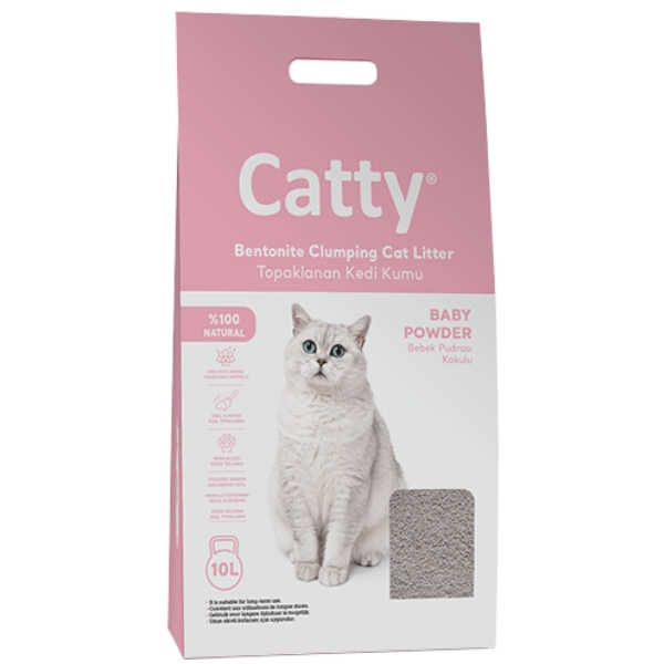 Catty Bebek Pudra Kokulu Kedi Kumu 5 Lt
