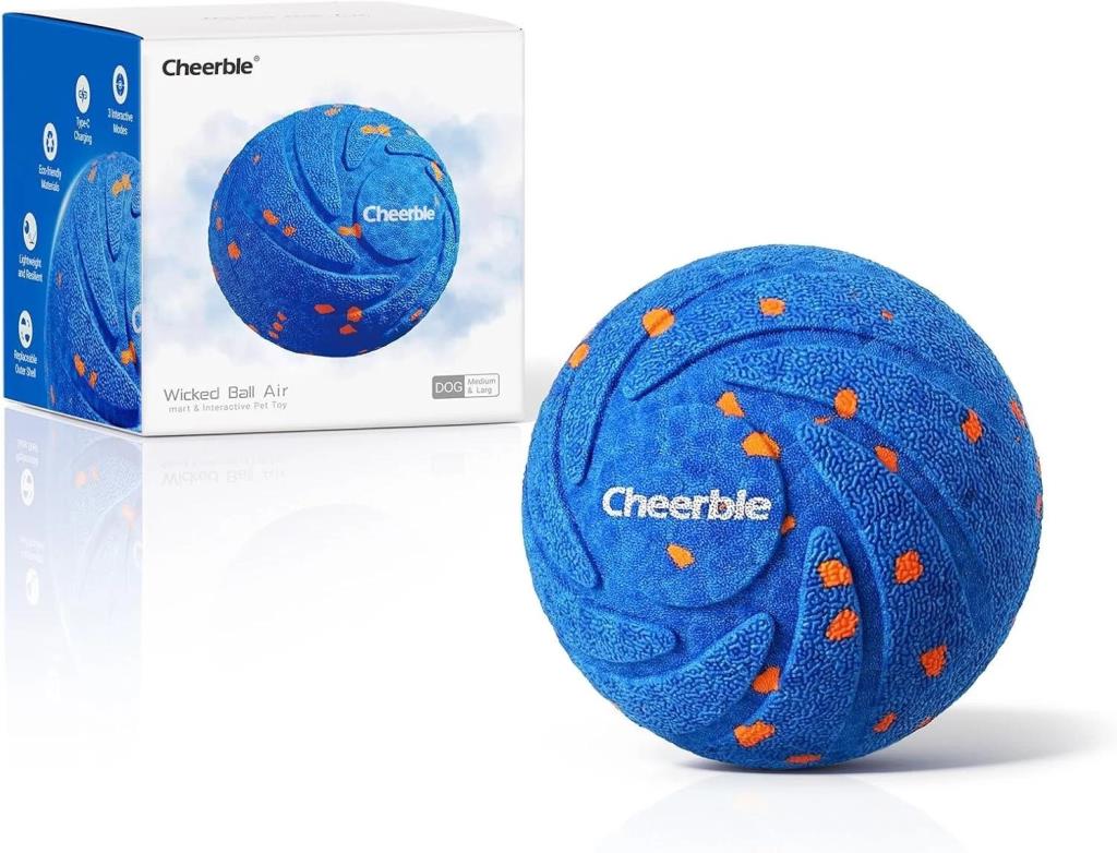Cheerble Şarjlı Akıllı İneraktif Köpek Top Oyuncağı Mavi 7X7X7 Cm