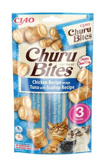 Ciao Churu Bites Tavuk Sargılı Deniz Taraklı ve Ton Balıklı Kedi Ödül Maması 3x10 Gr