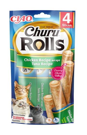 Ciao Churu Rolls Sticks Tavuk Sargılı Ton Balıklı Kedi Ödül Maması 4x10 Gr