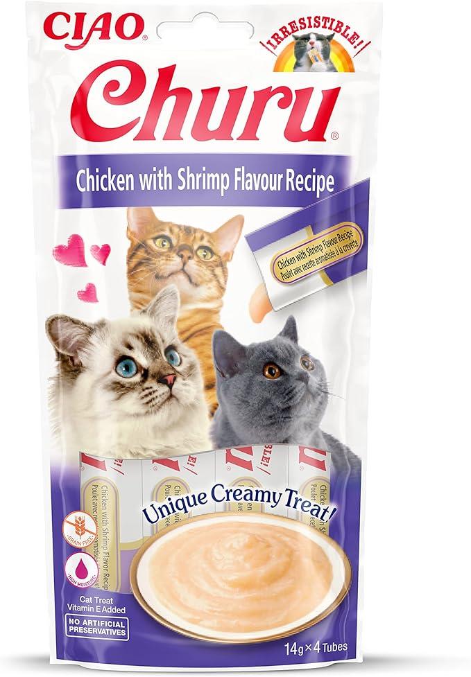 Cıau Churu Cream Tavuklu ve Karidesli Kedi Ödül Kreması 4X14 Gr