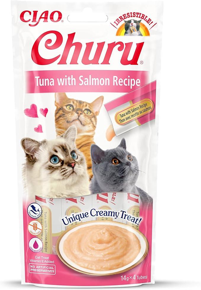 Cıau Churu Cream Ton Balıklı ve Somonlu Kedi Ödül Kreması 4X14 Gr