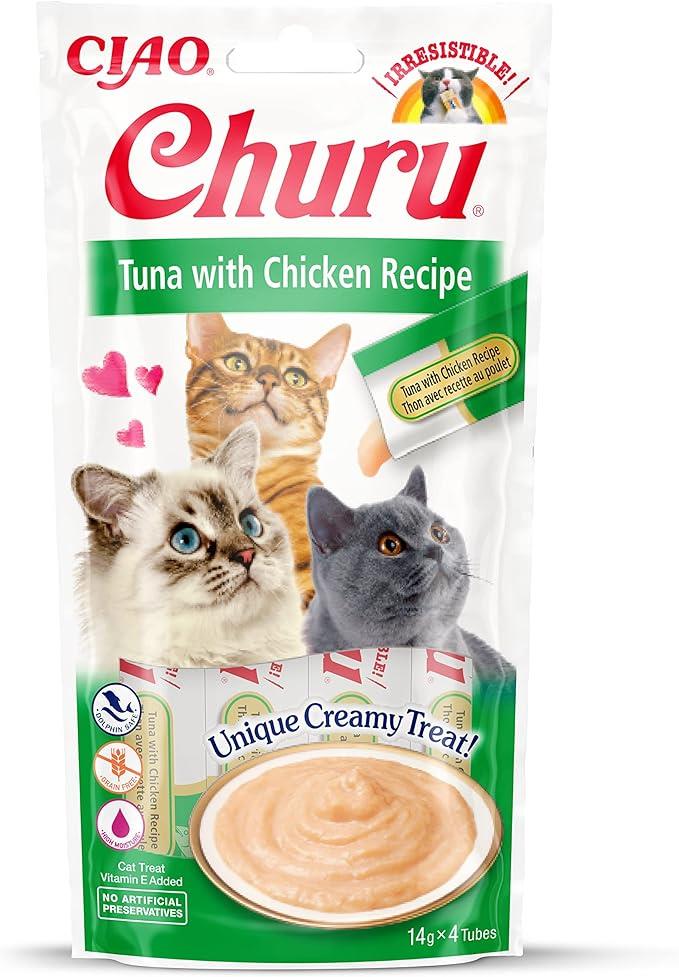 Cıau Churu Cream Ton Balıklı ve Tavuklu Kedi Ödül Kreması 4X14 Gr