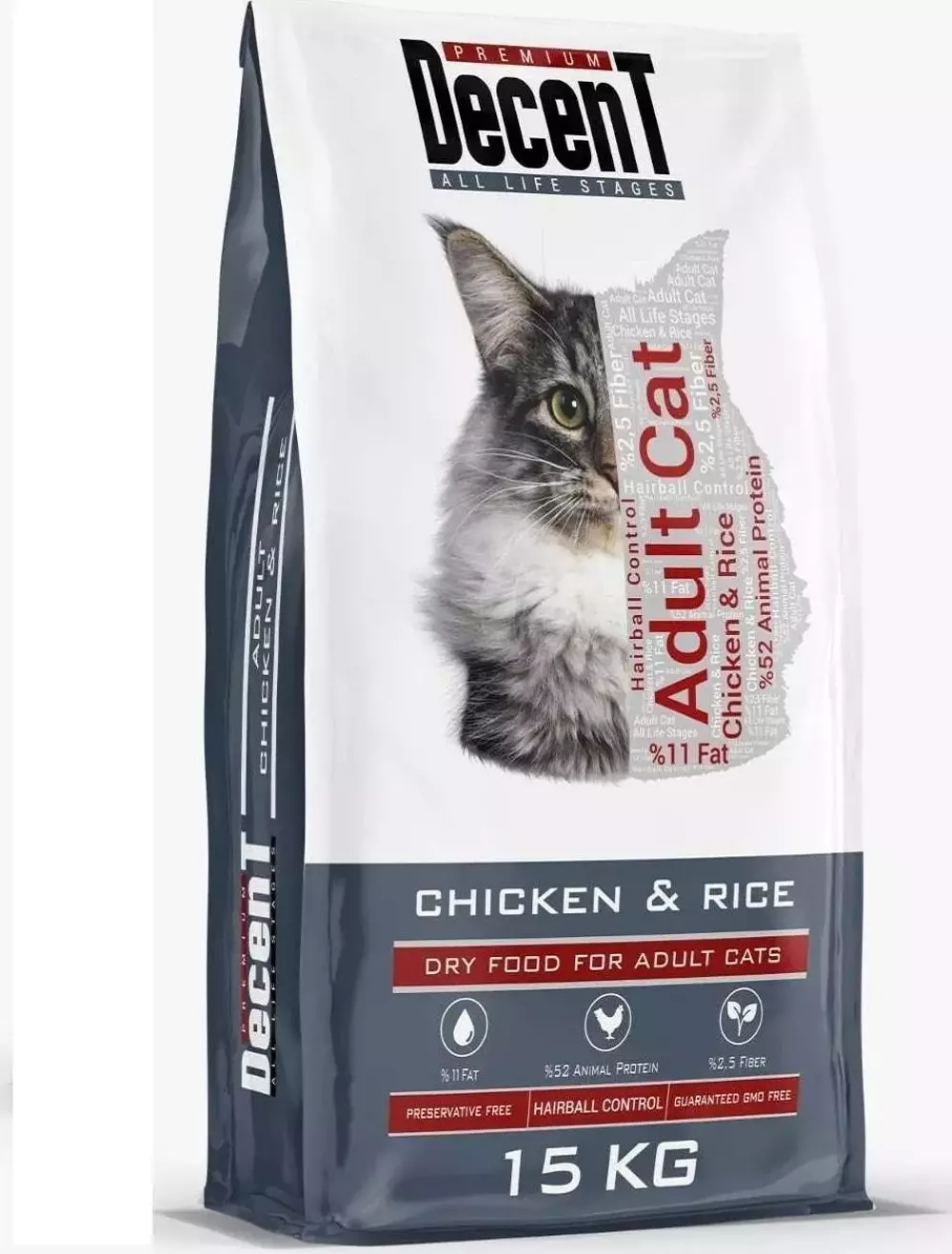 Decent Premium Dıesent Tavuklu Yetişkin Kedi Maması 15 Kg