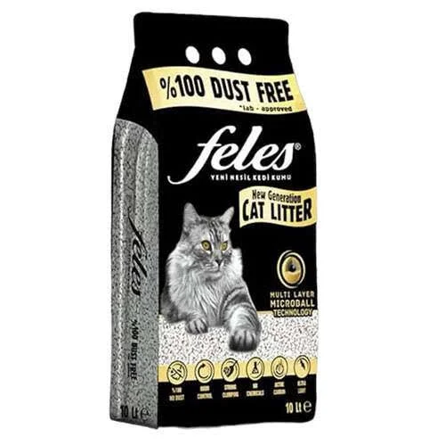 Feles Aktif Karbon Kedi Kumu %100 Tozsuz 10 Litre