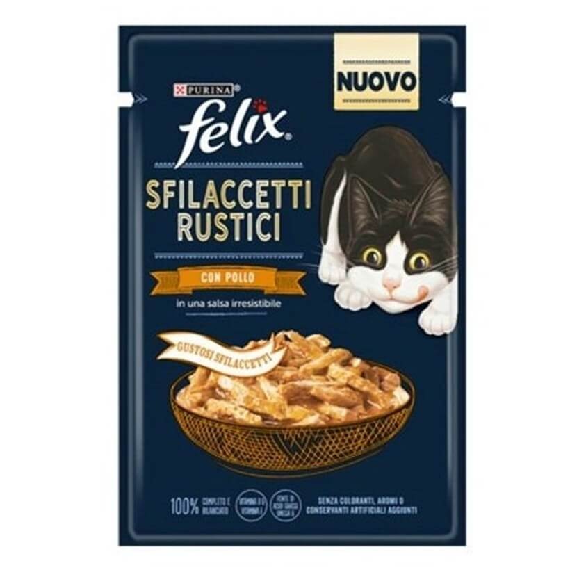 Felix Lezzetli Et Dilimleri Sos İçinde Tavuklu Kedi Konservesi 80 Gr