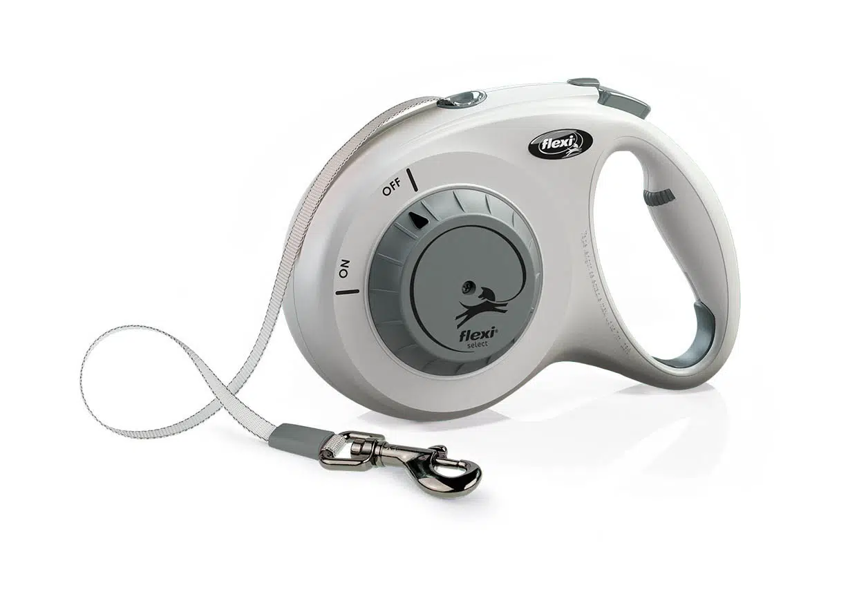 Flexi Select Köpek Otomatik Şerit Gezdirme Kayışı Gri 7 Metre