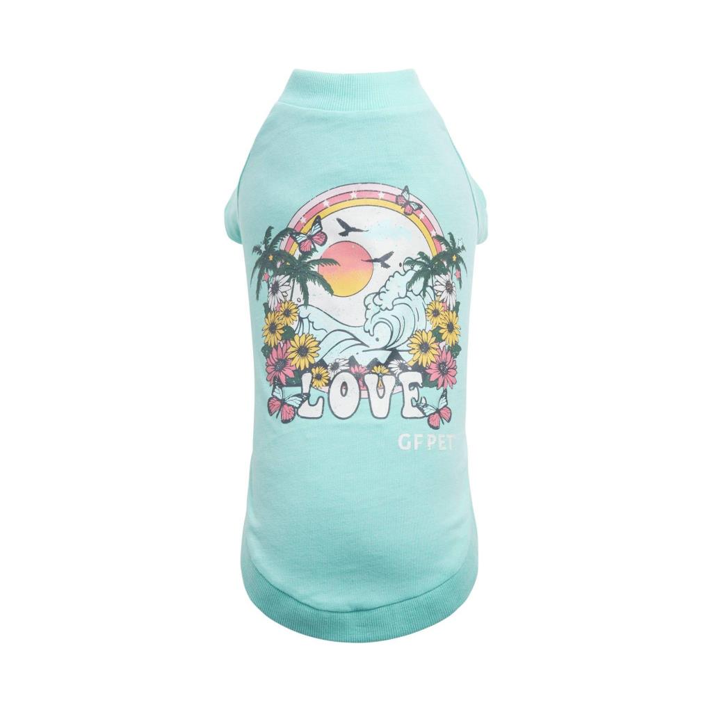 GF Pet Graphic Tee Köpek Tshirt Aqua Medium