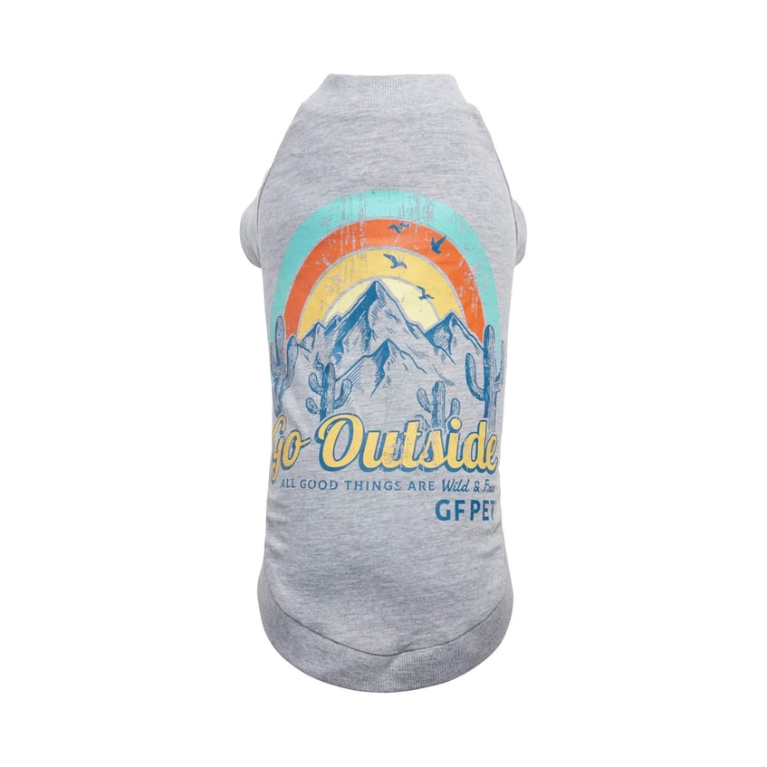 GF Pet Graphic Tee Köpek Tshirt Gri XSmall