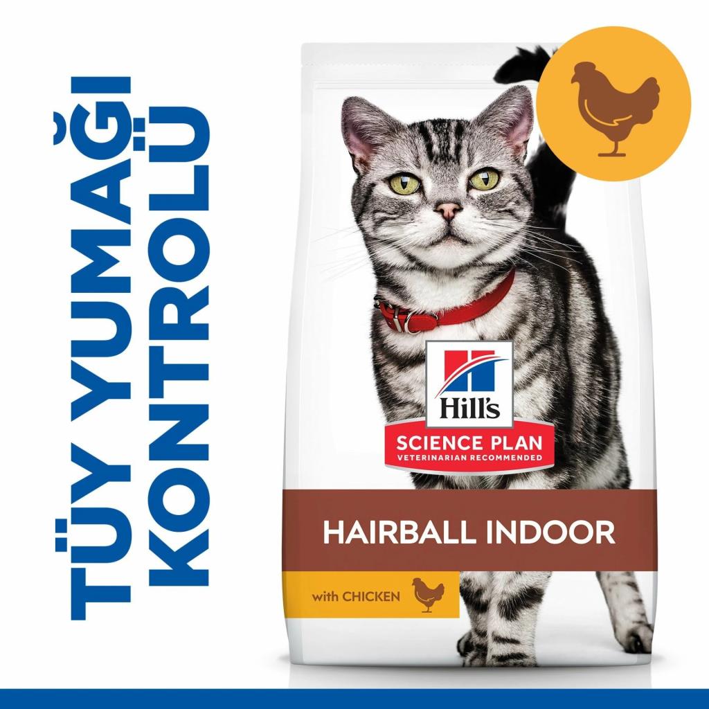 Hill's Science Plan Mature +7 Hairball Tüy Yumağı Kontrol Tavuklu Yaşlı Kedi Maması 1,5 Kg