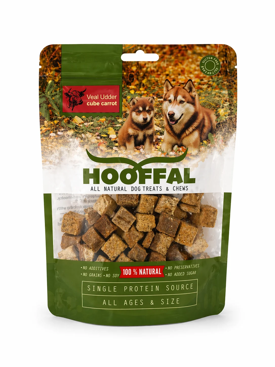 Hooffal Köpek Ödül Maması Dana Meme Küp Havuçlu