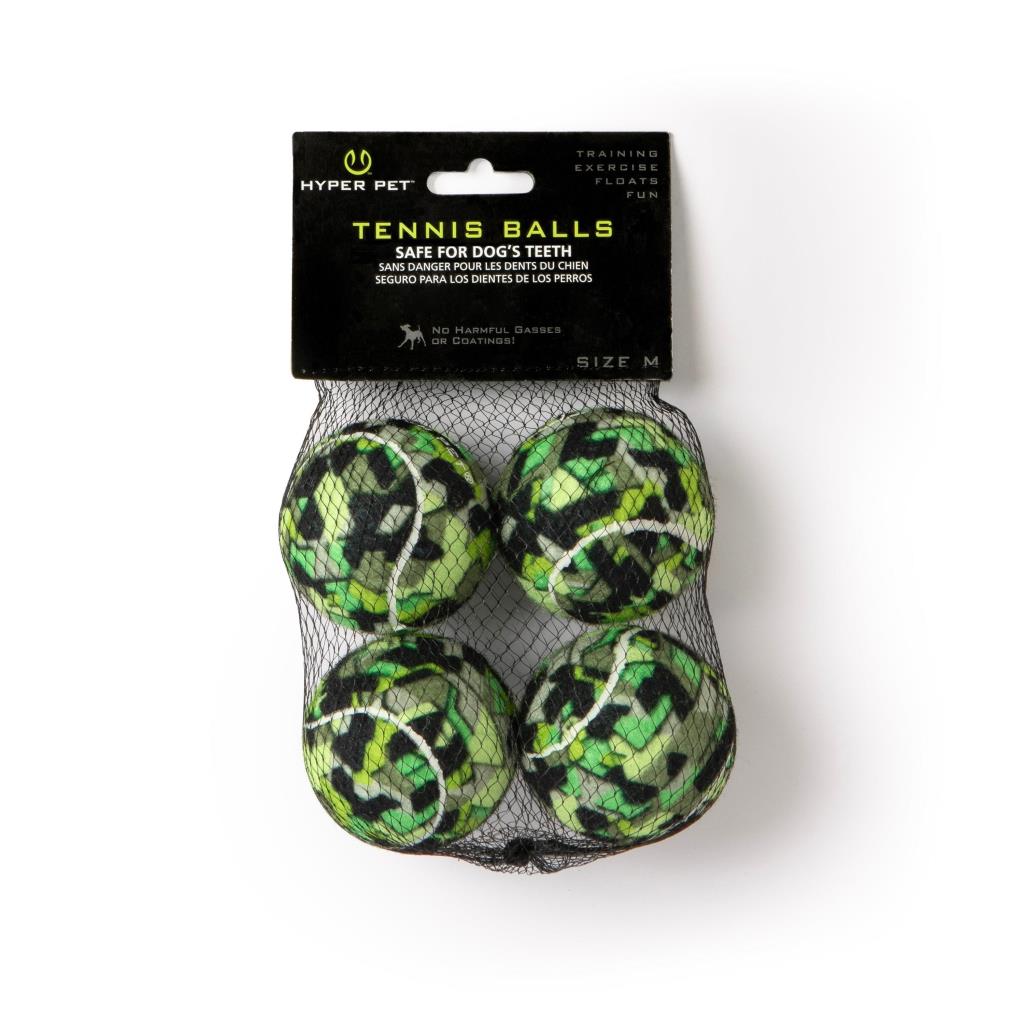 Hyper Pet 4'lü  Green Camo Tenis Topu Orta Boy 6.5 Cm