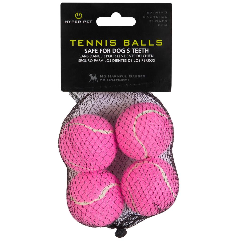 Hyper Pet 4'lü Pembe Tenis Topu Küçük Boy 4.5 Cm