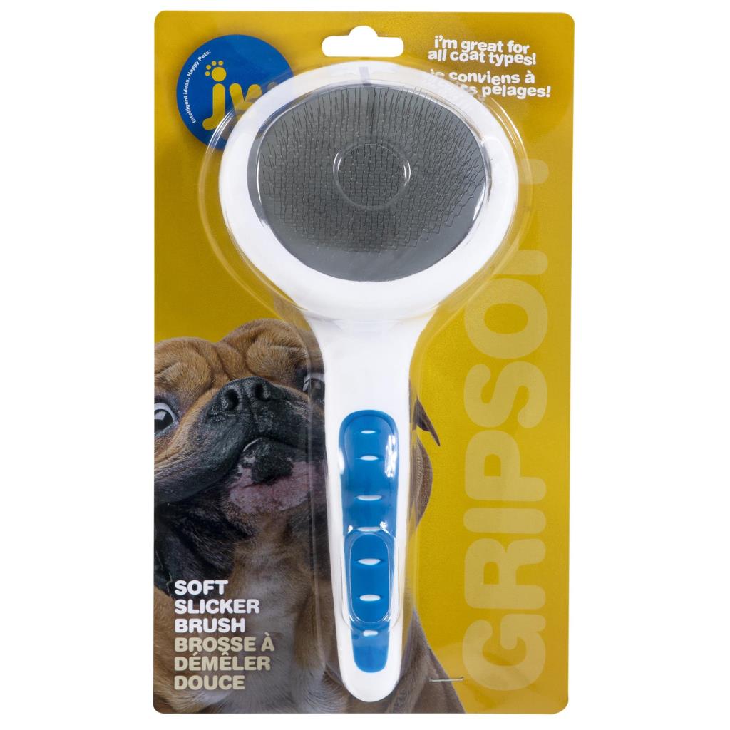JW Gripsoft Kedi Köpek Yumuşak Uçlu Fırça Büyük Boy 26X14 Cm