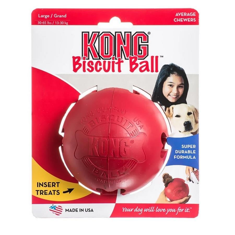 KONG Biscuit Ball Top Şeklinde Köpek Oyuncağı Large