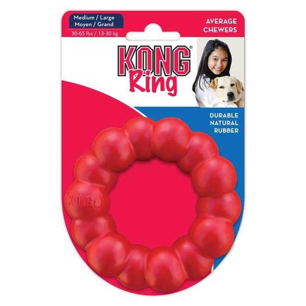 Kong Köpek Oyuncak Ring Medium Large Irklar İçin Kırmızı