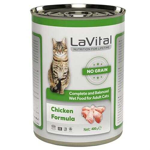 La Vital Adult Tahılsız Tavuklu Yetiskin Kedi Konservesi 400 Gr