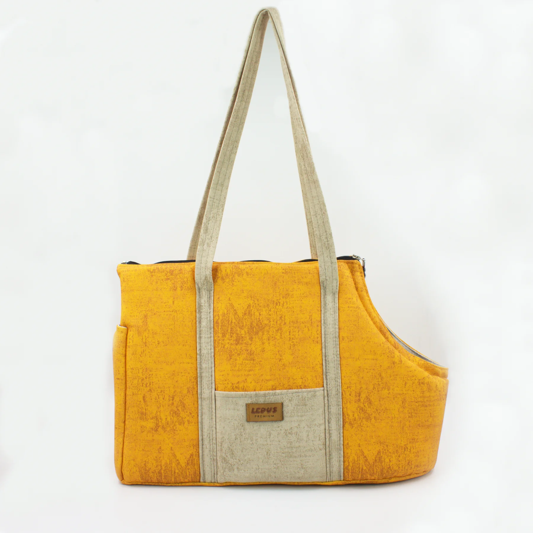 Lepus Sling Bag Kedi Köpek Omuz Taşıma Çantası Hardal 20X49X30 Cm