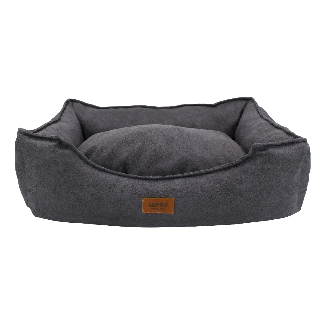 Lepus Soft Fermuarlı Köpek Yatağı Gri XLarge